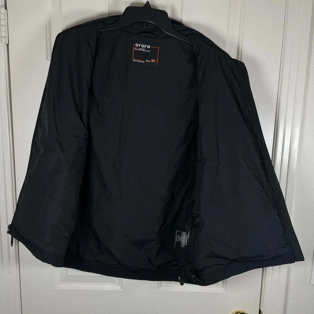 Ororo Mens Heated Softshell Vest Black Size Medium No Battery Included Full Zip